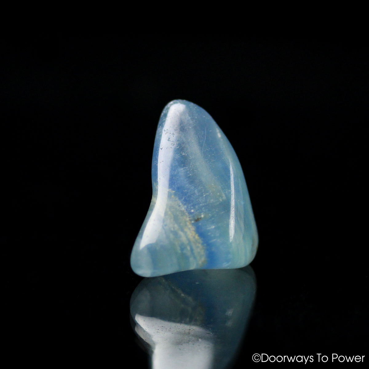 Lemurian Aquatine Calcite Crystal Tumbled & Polished
