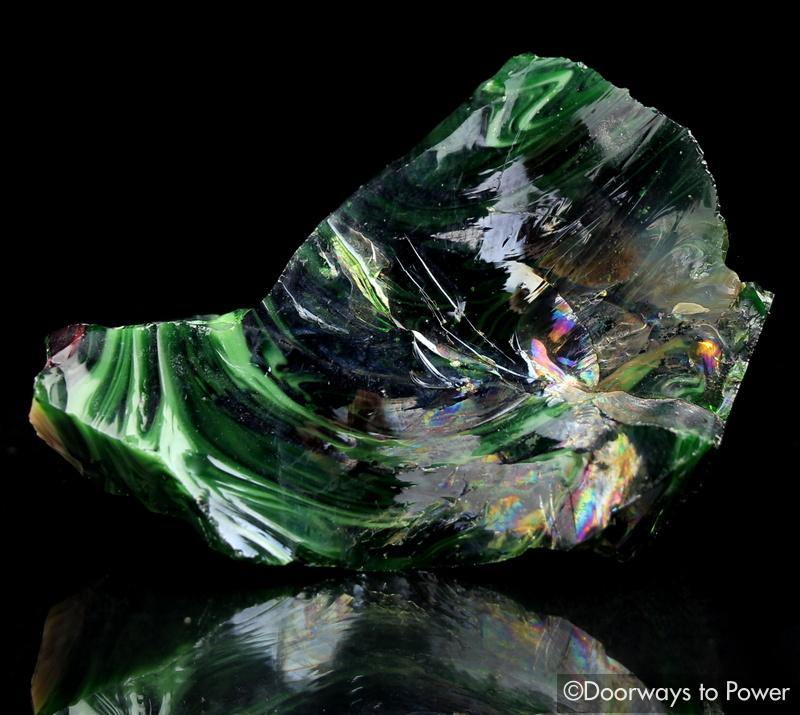 Luminescent Pleiaidan Green Monatomic Andara Crystal 'Ultra Rare'