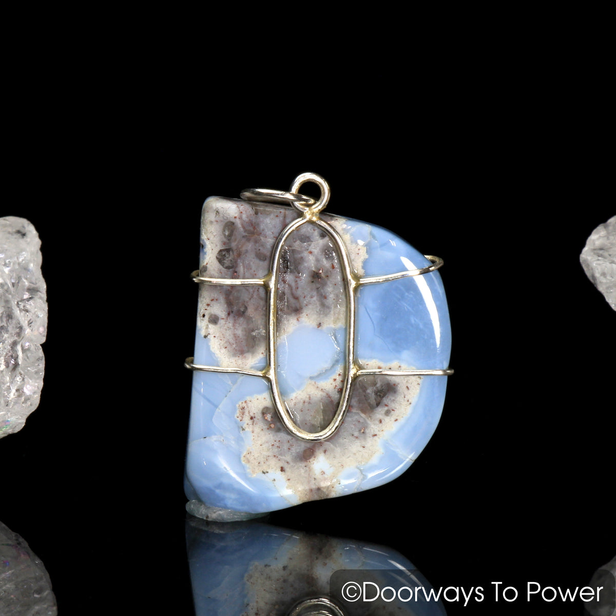 Owyhee Blue Opal Crystal Healing Pendant from Oregon