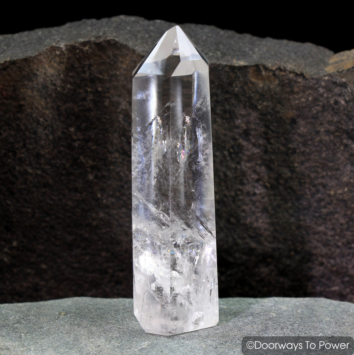 John of God Devic Temple Casa Crystal Crystal Point w/ Rainbows