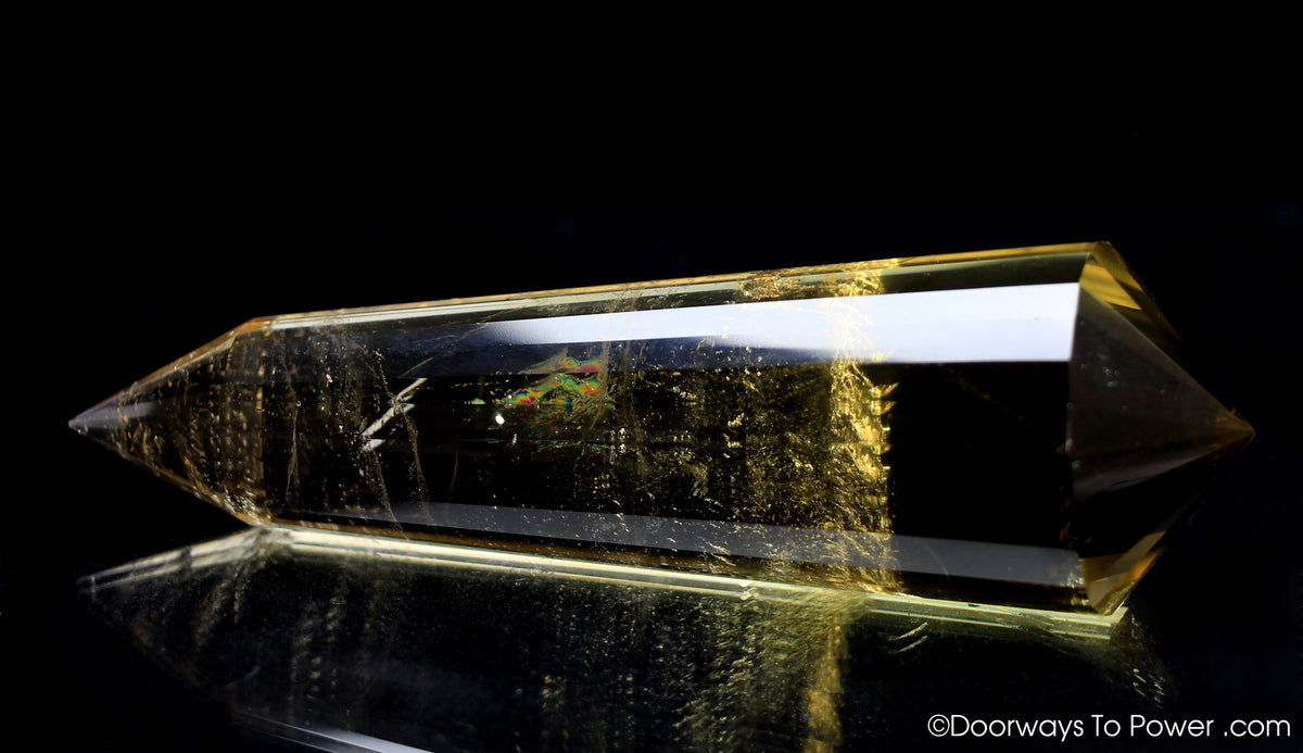 John of God Citrine 24 Sided Vogel Crystal 'Abundance' Healing Wand | Rare