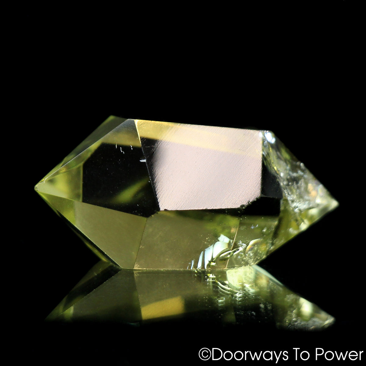 John of God Crystal Citrine Double Terminated Quartz Casa Crystal w/ Rainbows