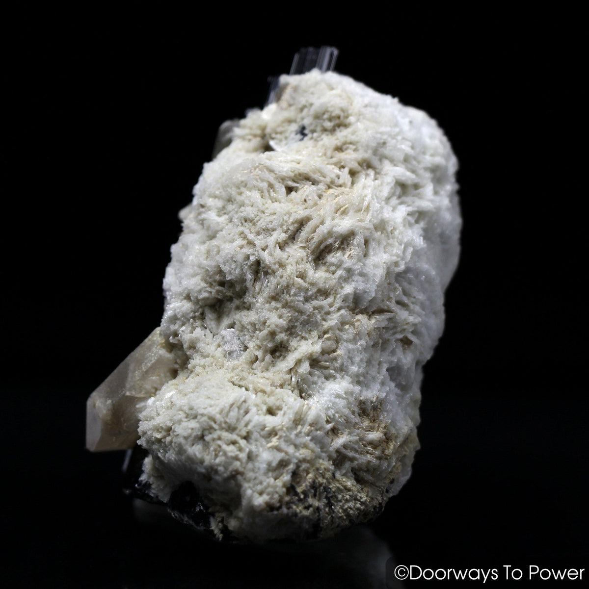 Black Tourmaline Quartz Crystal Specimen