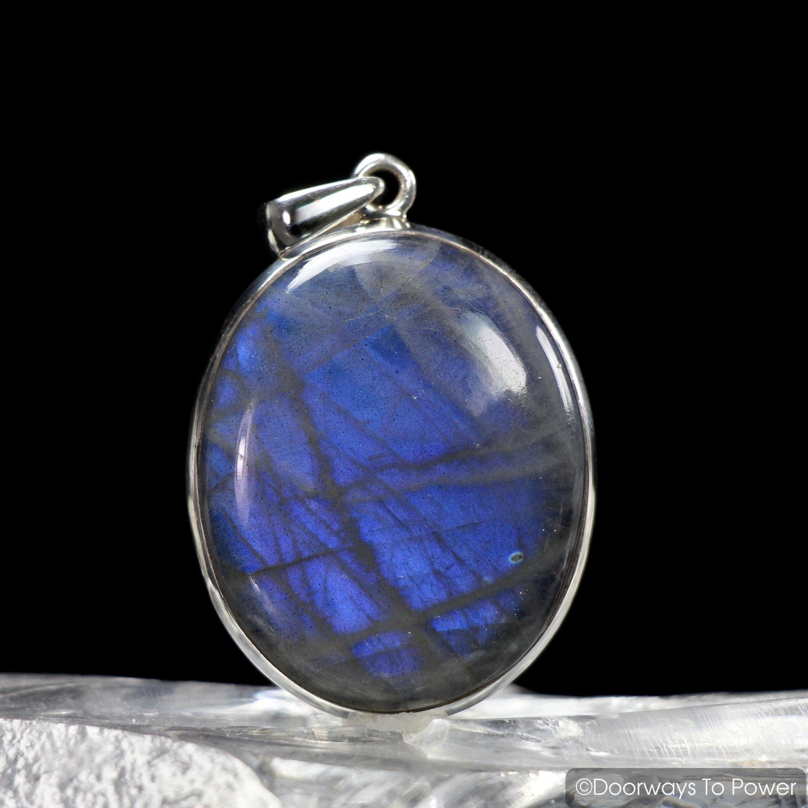 Labradorite Gemstone Crystal Pendant