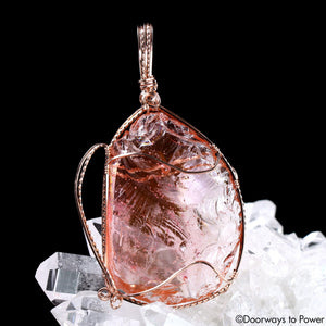 Celestial Heart Andara Rose Gold Crystal Pendant 'Rainbow Body' GNIVLOVE PEEK