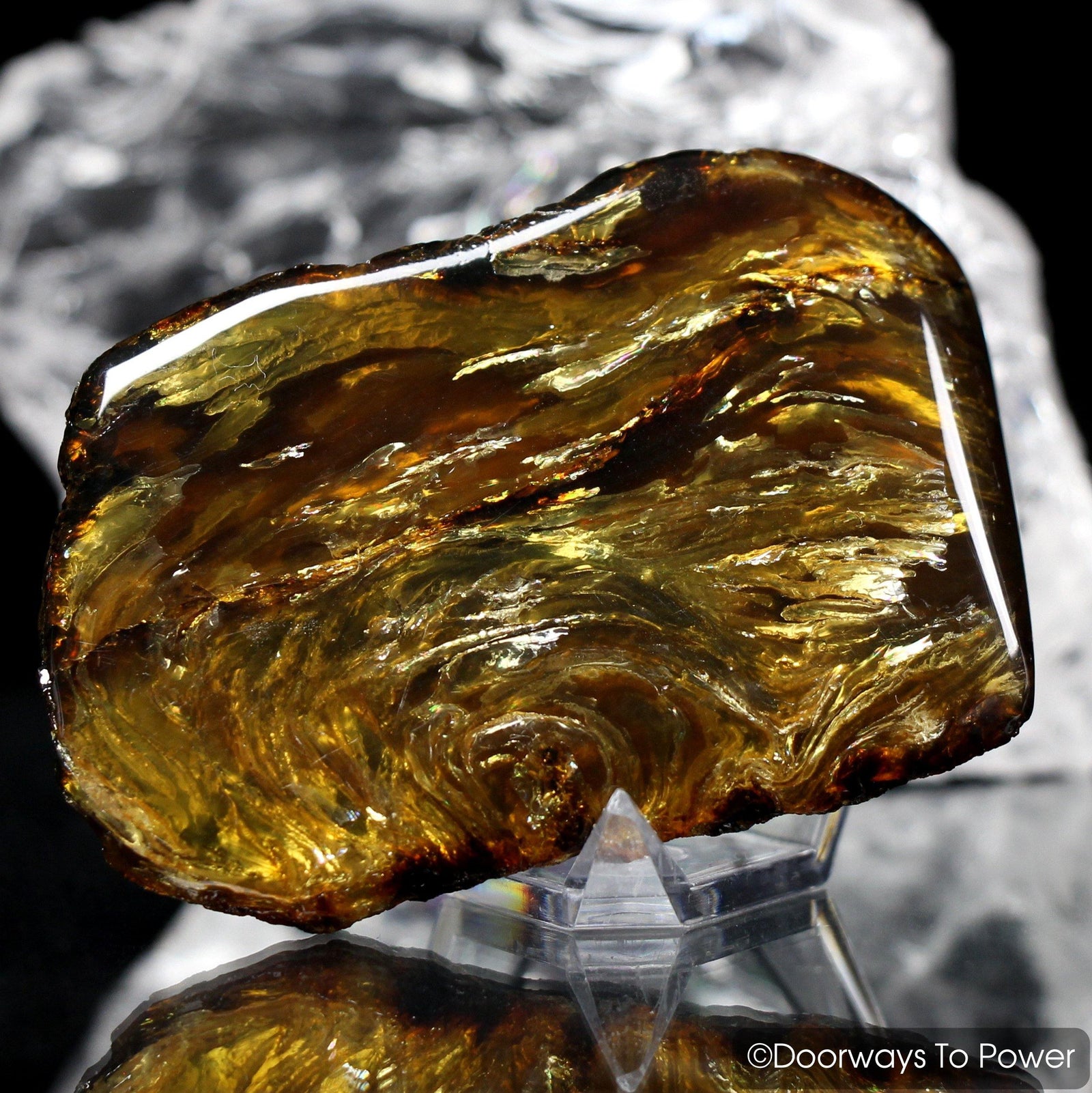 Sumatra Blue Amber Crystal Specimen 