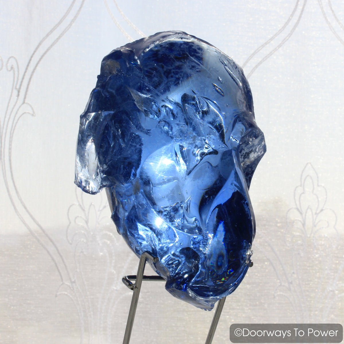 Original Lady Nellie Blue Monatomic Andara Crystal Skull 'Blue Pearl' Rare