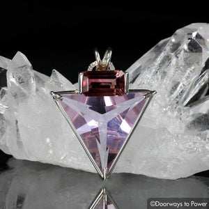 Ruby Lavender Quartz & Pink Tourmaline Angelic Star Pendant