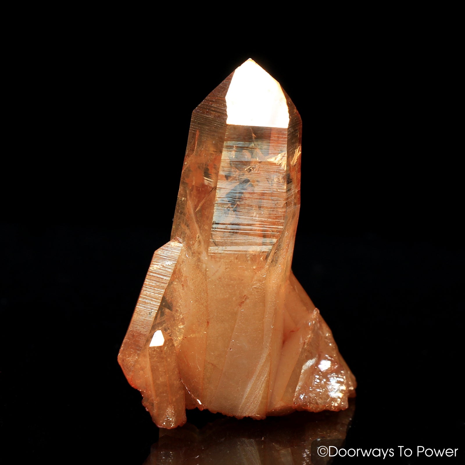 Tangerine Aura Imperial Gold Quartz Temple Heart Dow Pleiadian Starbrary Crystal
