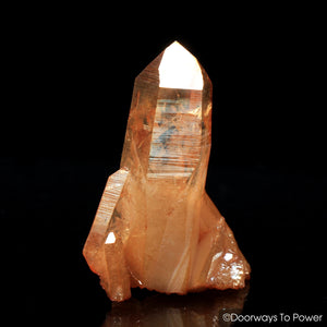 Tangerine Aura Imperial Gold Quartz Temple Heart Dow Pleiadian Starbrary Crystal
