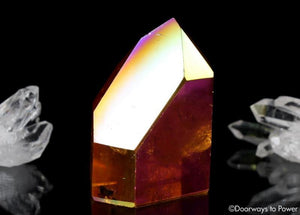 Golden Aura Lemurian Quartz Portal Time Link Isis Crystal