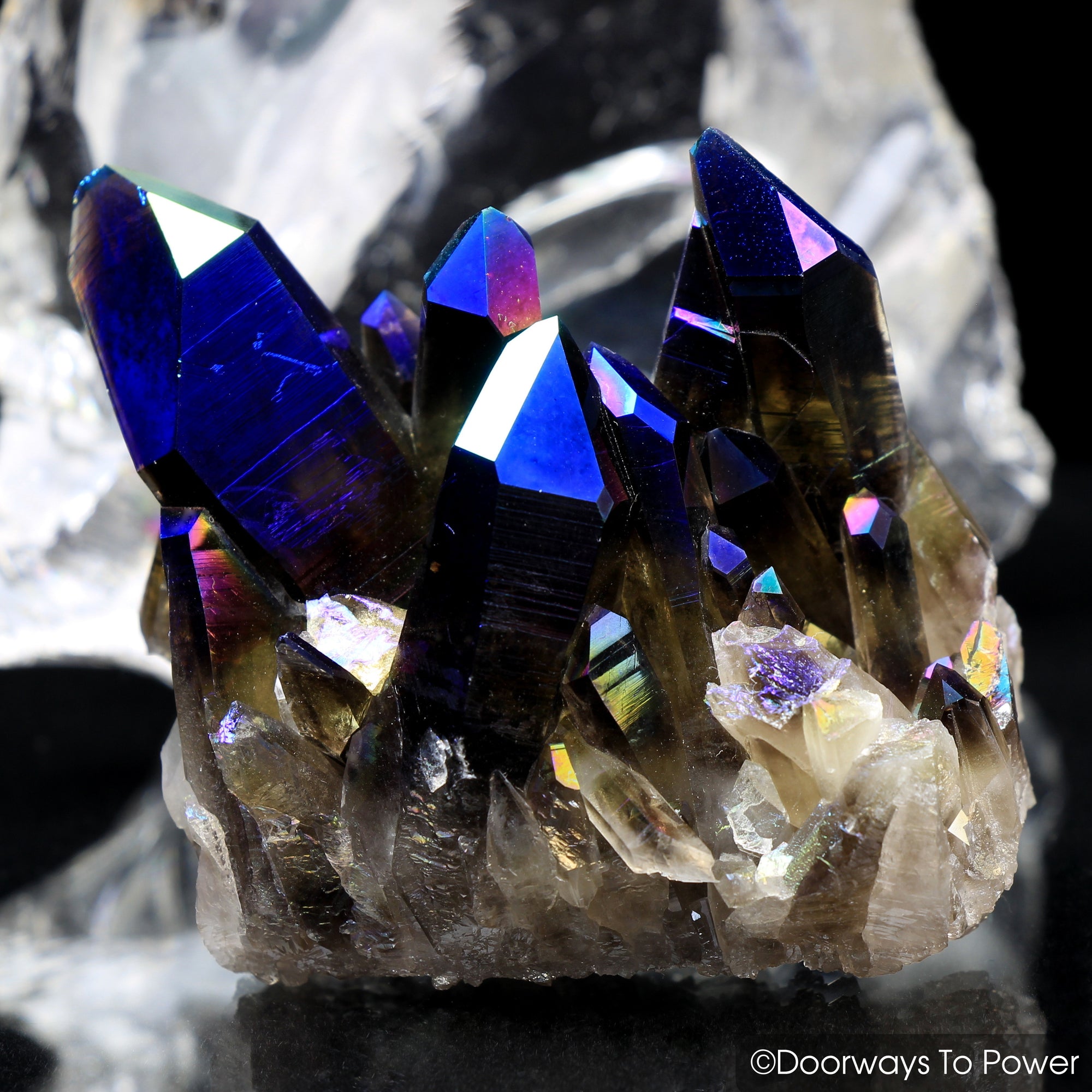 Titanium Aura Quartz Tantric Twin Master Record Keeper Starbrary Crystal