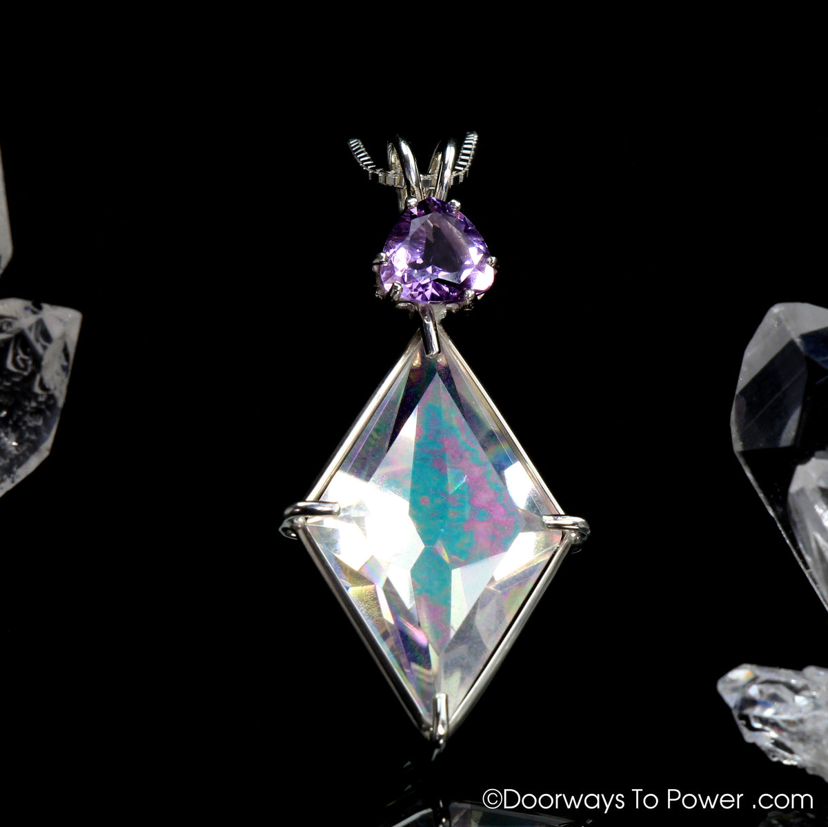 angel aura ascension Star Pendant with Amethyst