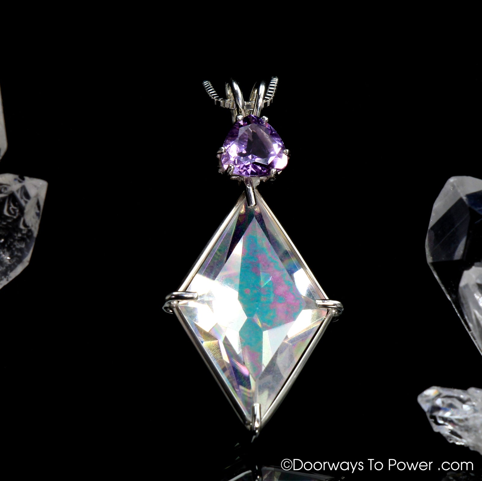 angel aura ascension Star Pendant with Amethyst