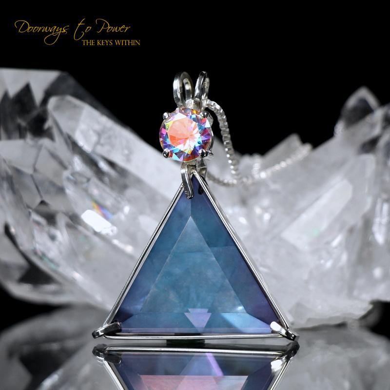 Tanzanite Aura Vogel Crystal Star of David Pendant