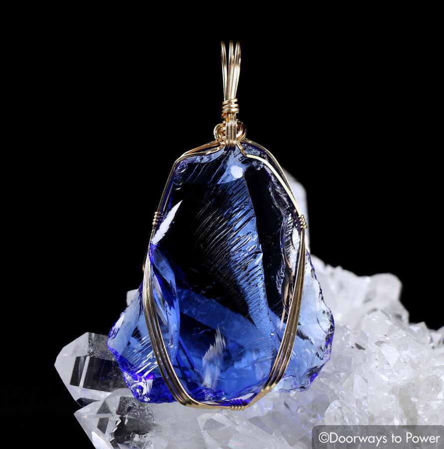Majestic Elestial Starlight Sapphire Andara Pendant 14k Gold \ OverSoul \ 6D