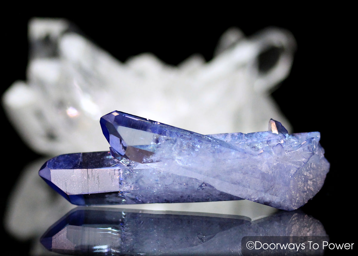 Tanzan Aura Quartz Twin Crystal 'Blue Pearl' Future Time Link