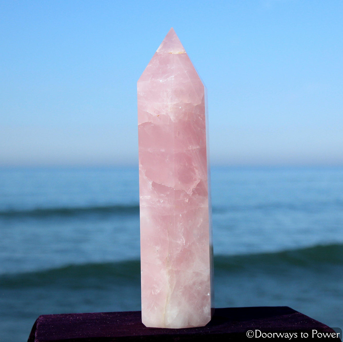 John of God Rose Quartz Channeling Crystal Point 