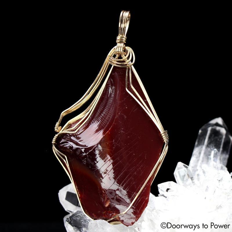 King Solomon Andara Crystal Pendant 14k 'Magic is Sacred'