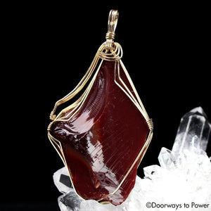 King Solomon Andara Crystal Pendant 14k 'Magic is Sacred'