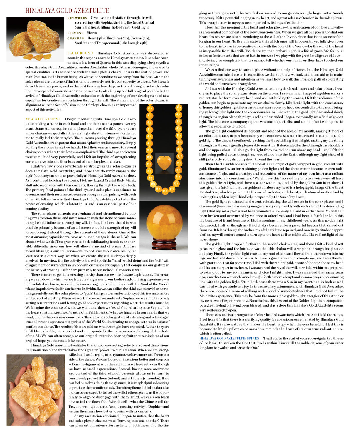 Himalaya Gold Azeztulite Crystal Meanings Uses Properties