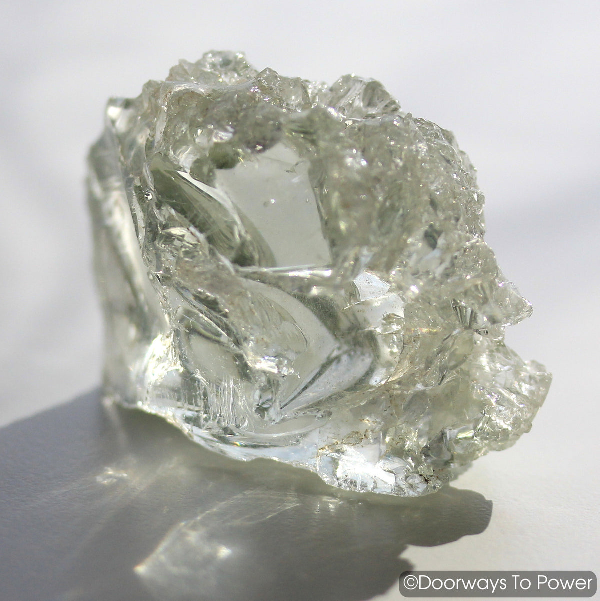 Elder Clear Monatomic Andara Crystal with Druzy Crystals