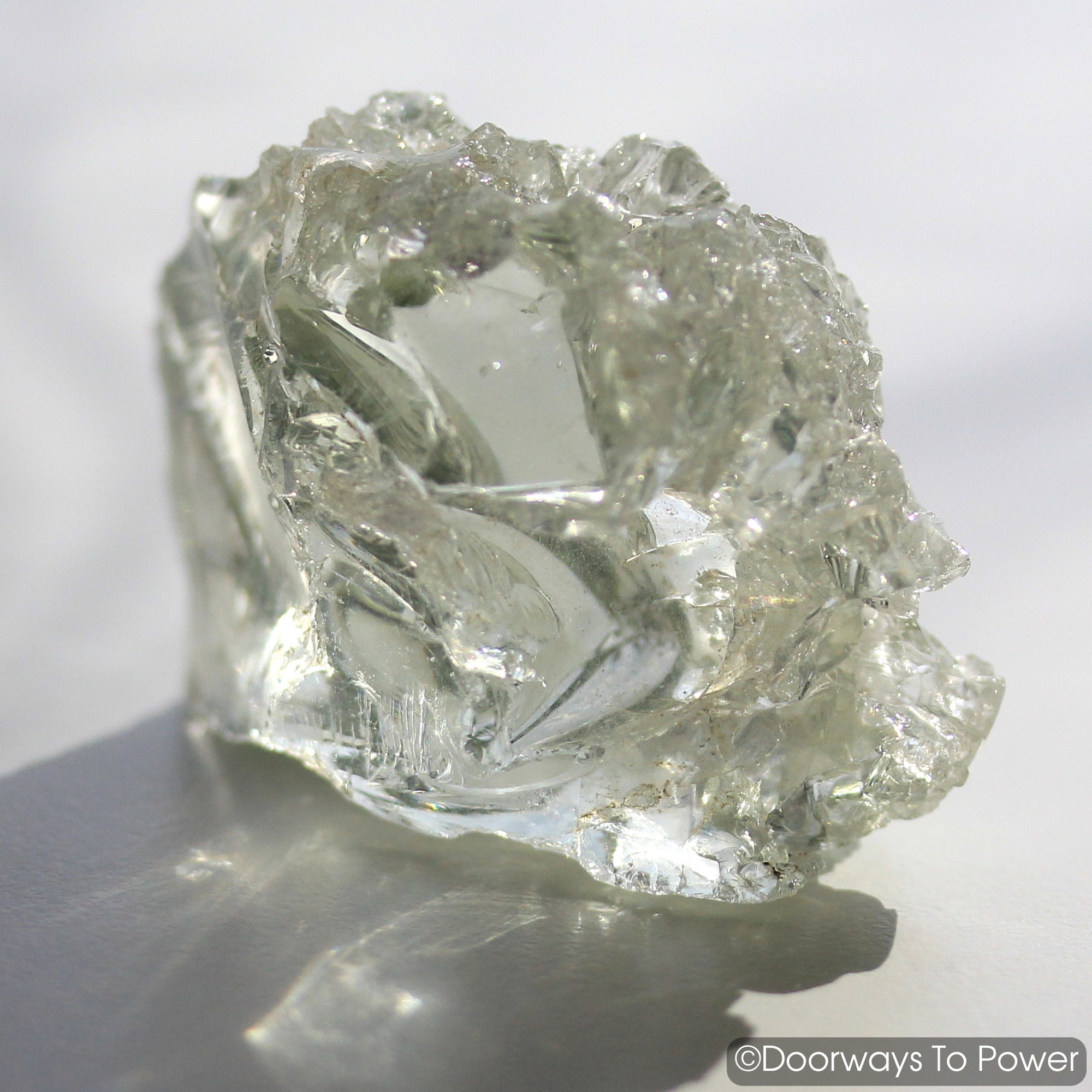 Elder Clear Monatomic Andara Crystal with Druzy Crystals