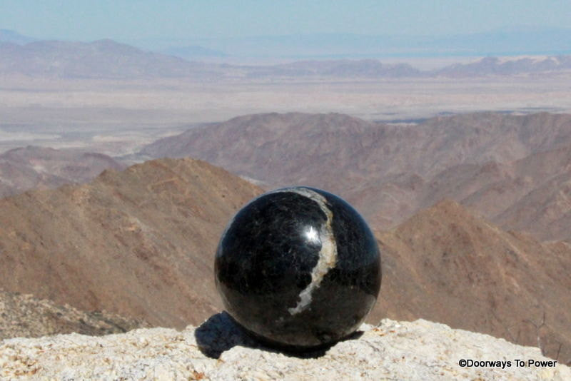Shamanic 4.2" Black Tourmaline Quartz Energy Shield Crystal Sphere 4.8 lbs