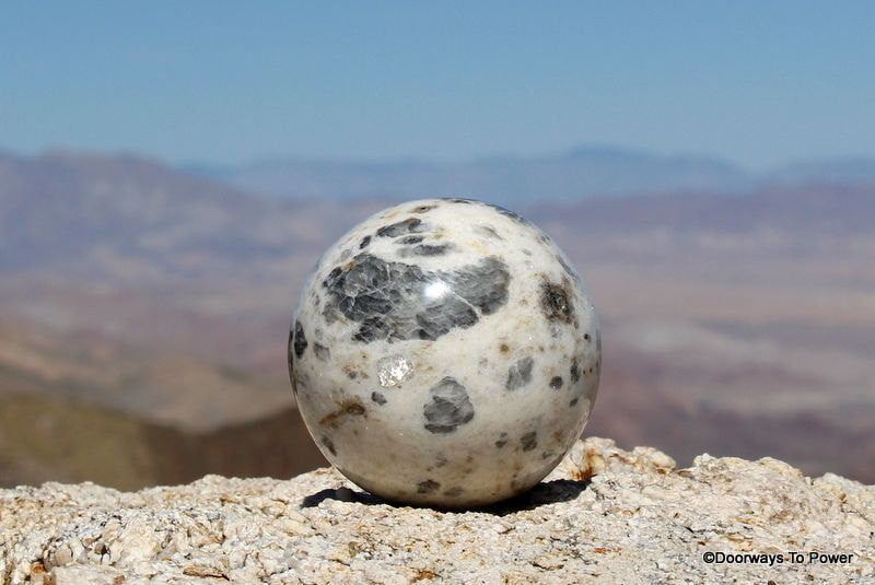3.4" Rare Moonstone Sphere A +++ Incredible Markings
