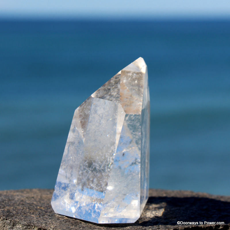 Very Rare LEMURIAN Seed Channeling Crystal  w/ Golden Rutiles