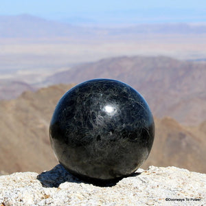 Powerful 5" Black Tourmaline Sphere 7.4 lbs