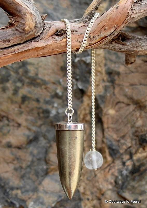 Pyrite Pendulum Sterling Silver