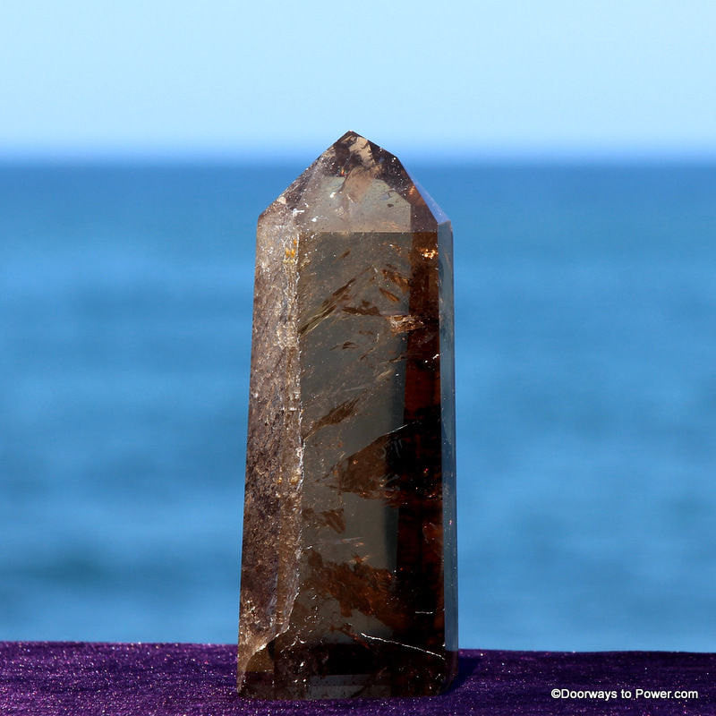 5.4" John of God Smokey Quartz Devic Temple Crystal Point