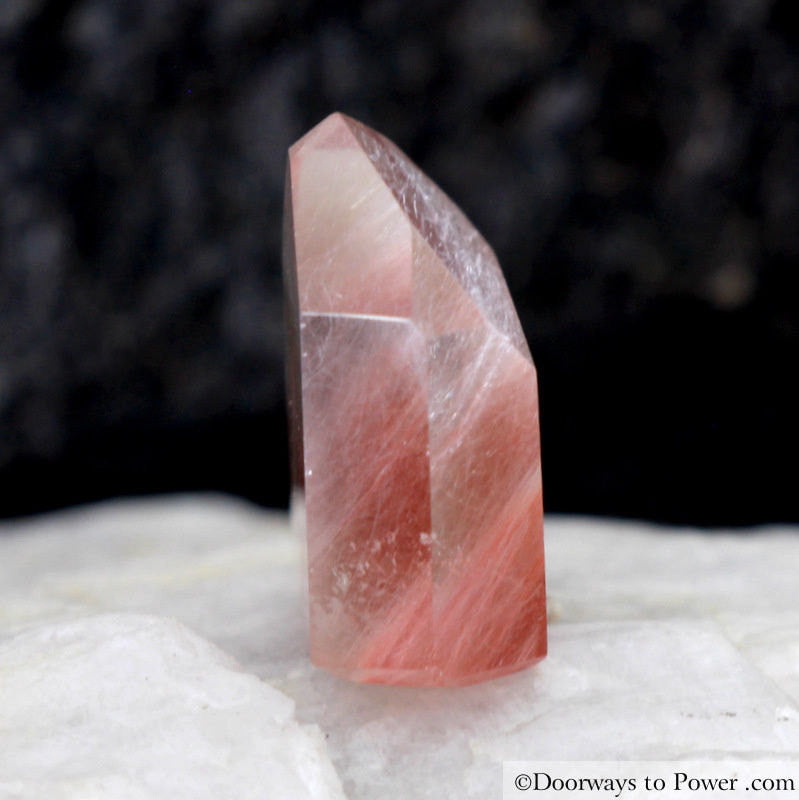 Angel Phantom Amphibole Quartz Channeling Crystal Point - Rare