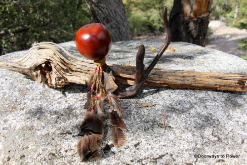 Shamanic Gourd Rattle 20"